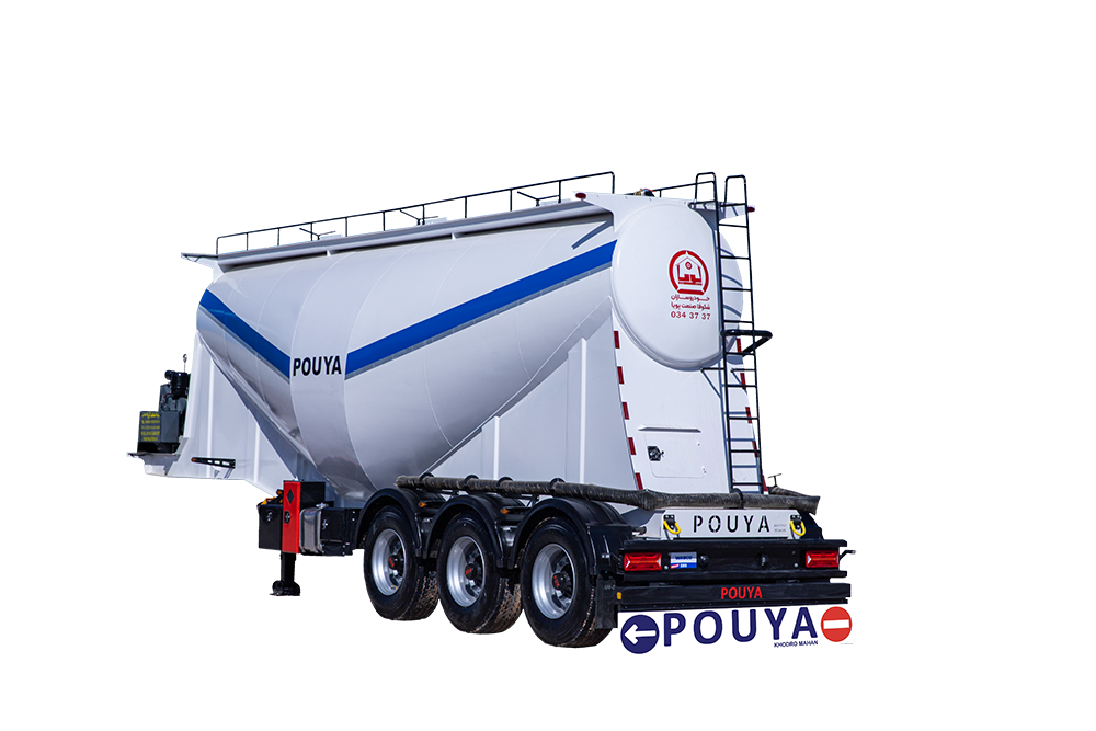 تریلر بونکر حمل سیمان سه محور 28 متر مکعبی