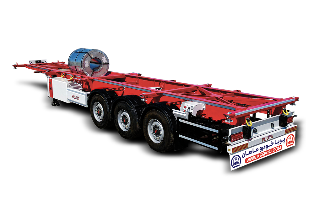 تریلر تیغه کانتینر بر (20/40 فوت) رولبر سه محور