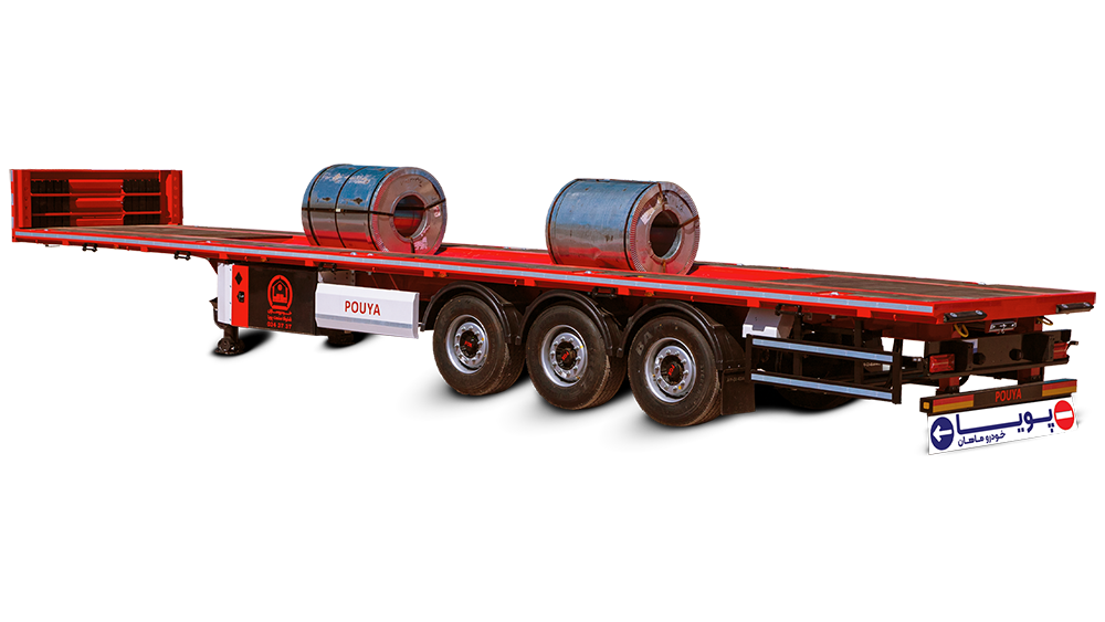 تریلر کفی سه محور رولبر طول 12.60 متر