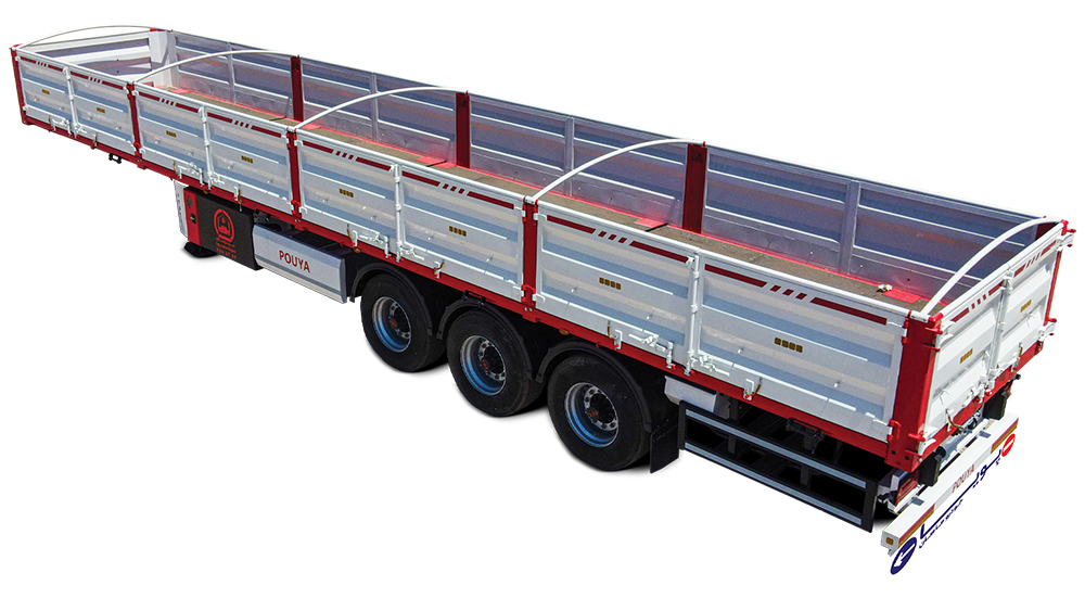 3 AXLES Side Wall Flatbed SEMI TRAILER