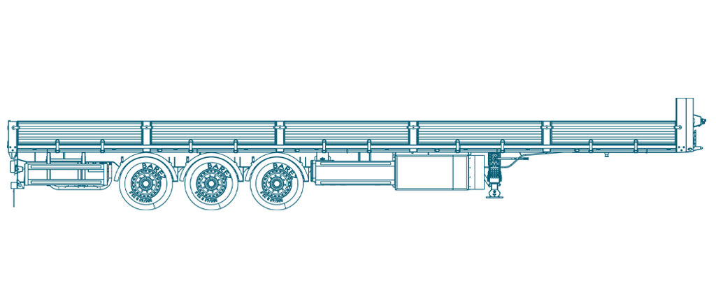 تریلر کفی نیم لبه دار سه محور