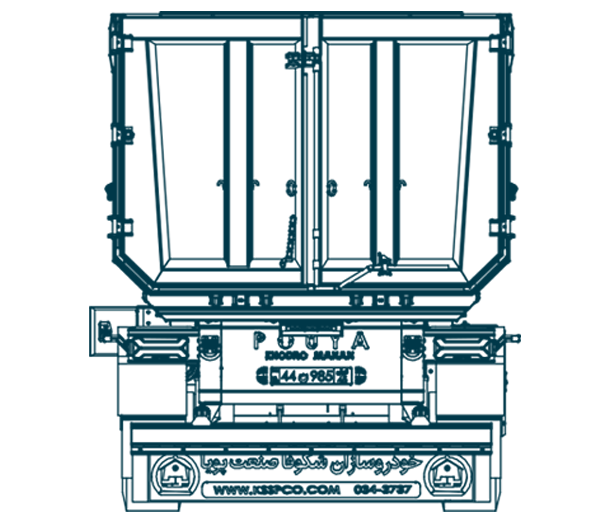 نیمه تریلر کمپرسی سه محور 36 متر مکعبی سبک وزن پویا خودرو ماهان